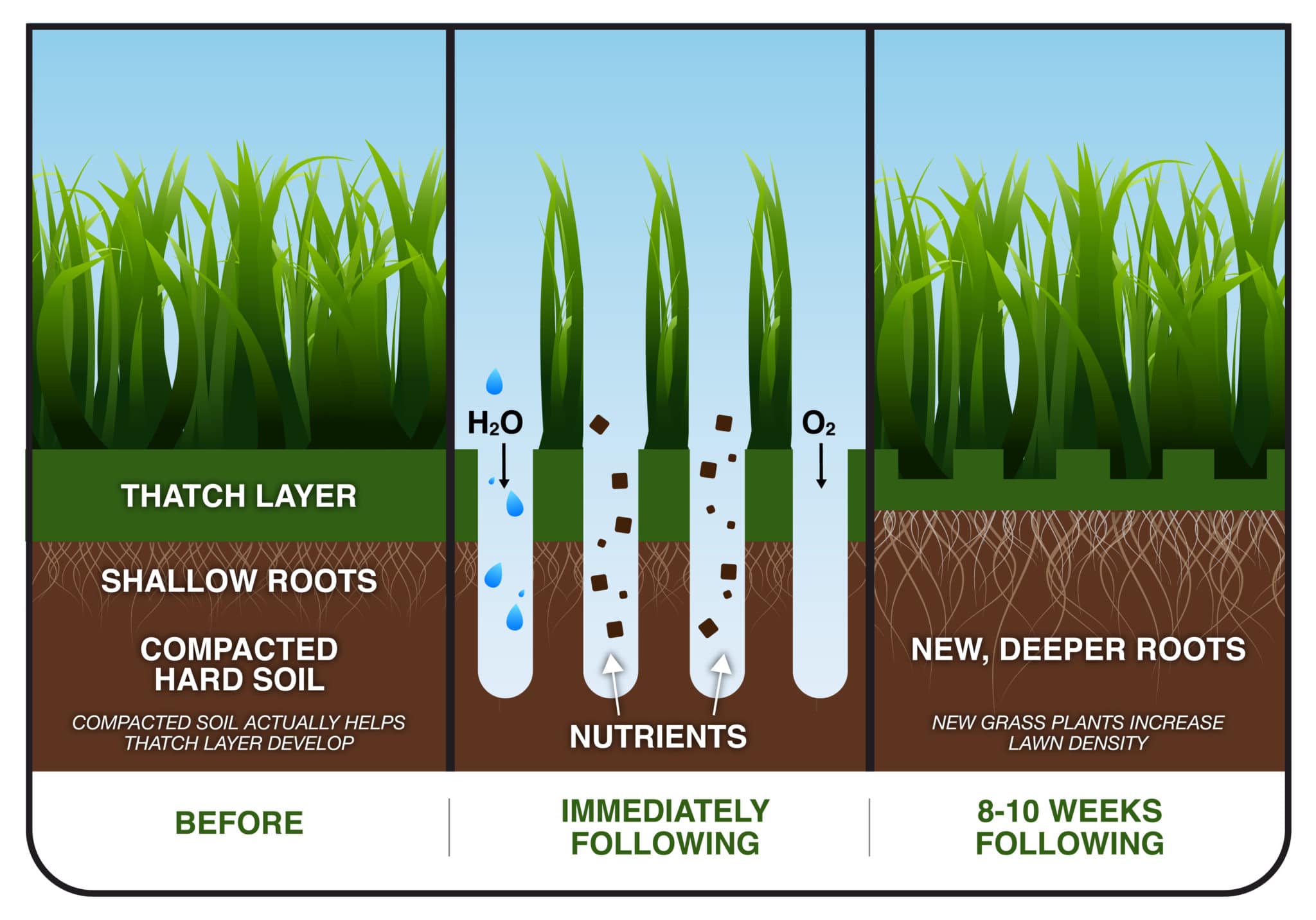 Will aeration deals level my lawn